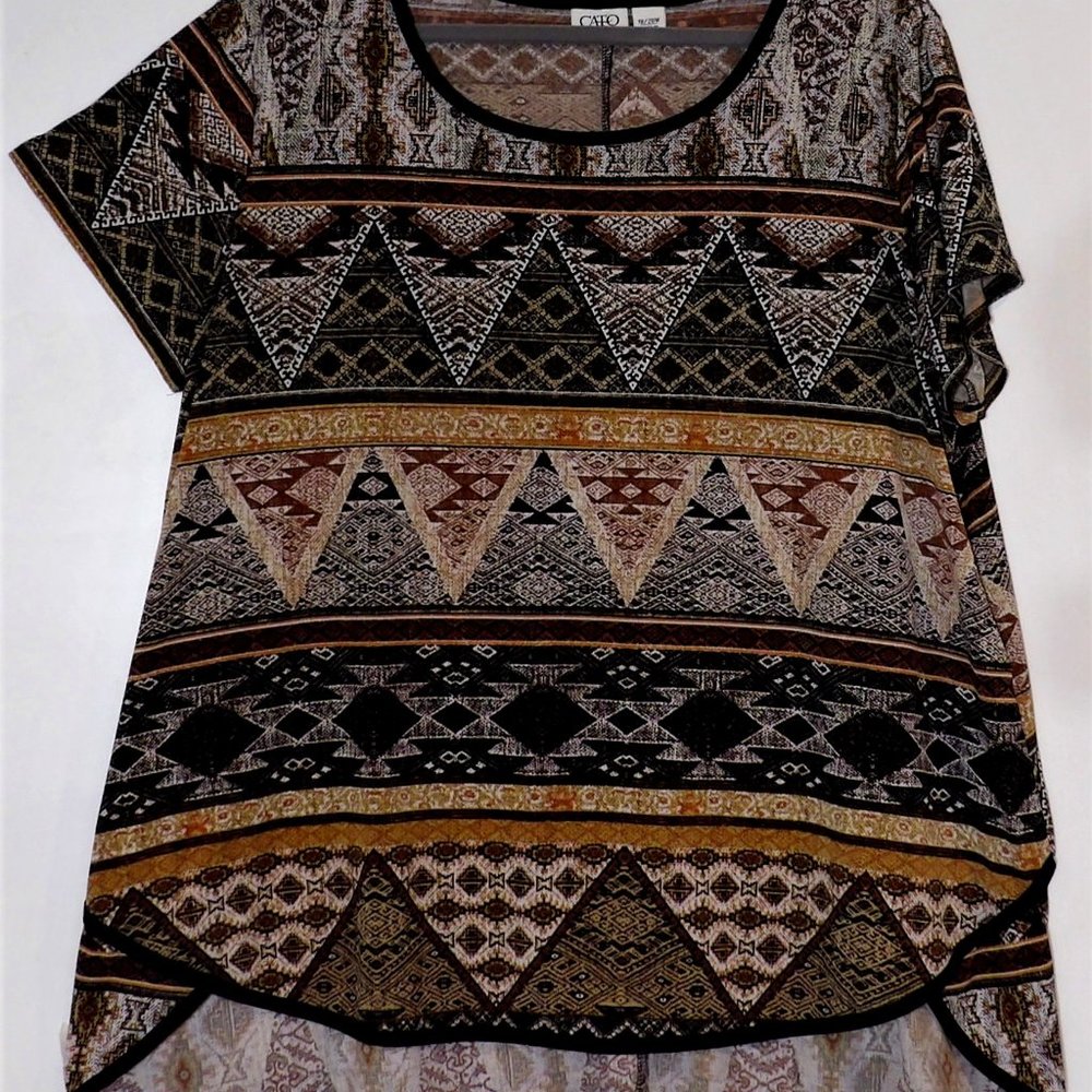 WOMEN'S CATO BRAND PULLOVER PRINT TOP